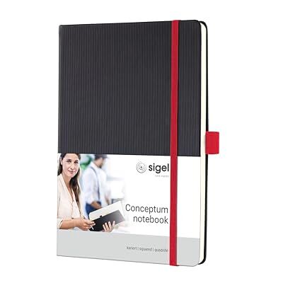 Sigel CO662 anteckningsbok "Red Edition", ca. A5, kvadratisk, hårt fodral, elastiskt fäste, svart röd koncept Sigel CO662 anteckningsbok "Red Edition", ca. A5, kvadratisk, hårt fodral, elastiskt fäste, svart röd koncept