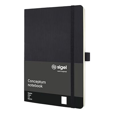 Sigel CO339 Notizbuch Conceptum, ca. A5, blanko, schwarz: Notebook Conceptum, Classic, Softcover Sigel CO339 Notizbuch Conceptum, ca. A5, blanko, schwarz: Notebook Conceptum, Classic, Softcover