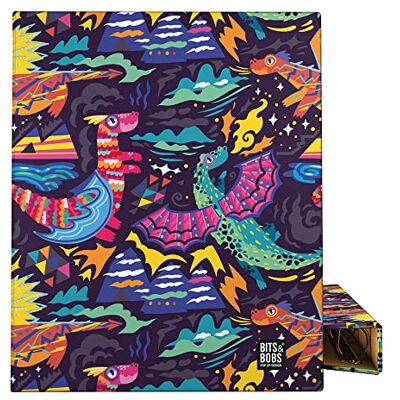 Grafoplás A4 skolmapp 4 x 25 mm blandade ringar Bits&Bobs Pop Up Design Collection Dragon FSC-certifierad Grafoplás A4 skolmapp 4 x 25 mm blandade ringar Bits&Bobs Pop Up Design Collection Dragon FSC-certifierad