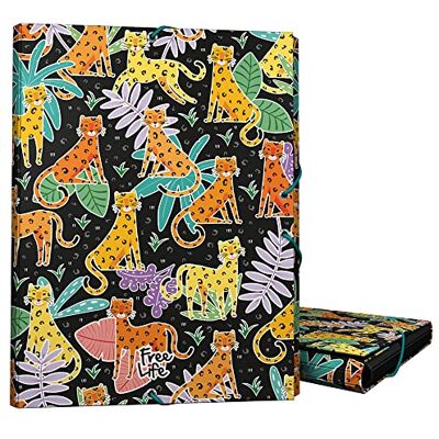 Grafoplás 82402641 Skolskjorta i gummi och flikar, fodrad kartong, hårt omslag, foliostorlek, Free Life-kollektion, leopard, FSC-certifierad Grafoplás 82402641 Skolskjorta i gummi och flikar, fodrad kartong, hårt omslag, foliostorlek, Free Life-kollektion, leopard, FSC-certifierad