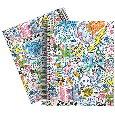 Grafoplás Anteckningsblock A5, rutig, 5 mm, hårt skydd, 90 år, doodling, Elena Corredoira Grafoplás Anteckningsblock A5, rutig, 5 mm, hårt skydd, 90 år, doodling, Elena Corredoira