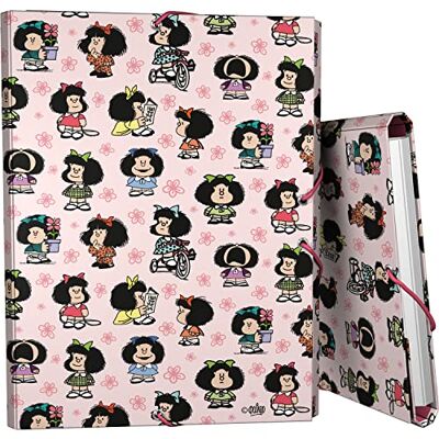 Grafoplás 3 Lapel mapp Fodrad kartong Hårt lock Folio Storlek Unik Mafalda Design Collection FSC-certifikat Grafoplás 3 Lapel mapp Fodrad kartong Hårt lock Folio Storlek Unik Mafalda Design Collection FSC-certifikat