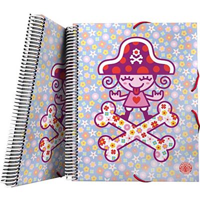 Grafoplás 39822150 Kollektion Katuki Saguyaki Mapp med Spiral, 30 Transparent fodral, Modell Pirate Heart, A4 Grafoplás 39822150 Kollektion Katuki Saguyaki Mapp med Spiral, 30 Transparent fodral, Modell Pirate Heart, A4