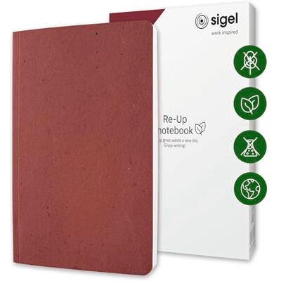 Sigel RU202 Notizbuch Re-Up, ca. A5, kariert, rot: Notebook Re-Up, Tea, Softcover Sigel RU202 Notizbuch Re-Up, ca. A5, kariert, rot: Notebook Re-Up, Tea, Softcover