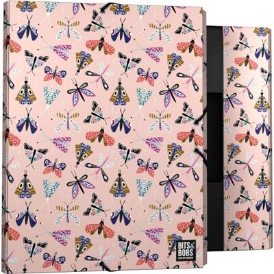 Grafoplás 3-fliksmapp Fodrad kartong Hårt omslag Foliostorlek Bits&Bobs Pop Up Design, Fjäril Mjuk känsla FSC-certifierad Grafoplás 3-fliksmapp Fodrad kartong Hårt omslag Foliostorlek Bits&Bobs Pop Up Design, Fjäril Mjuk känsla FSC-certifierad