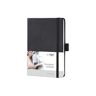 Sigel CONCEPTUM anteckningsbok, ca. A6 Fodrad approx. A6 Svart Sigel CONCEPTUM anteckningsbok, ca. A6 Fodrad approx. A6 Svart