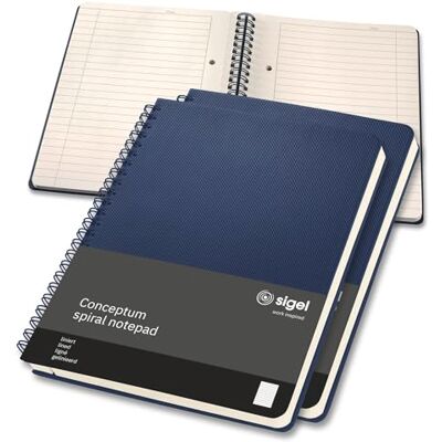 Sigel CO827 3 stycken Conceptum-spiralblock, midnattsblå, hårt omslag perfekt som dagbok, bullet journal, idébok, skrivbok, A5, linjerad Sigel CO827 3 stycken Conceptum-spiralblock, midnattsblå, hårt omslag perfekt som dagbok, bullet journal, idébok, skrivbok, A5, linjerad