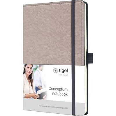 Sigel CO693 Notizbuch Conceptum, ca. A5, dotted, beige: Notebook Conceptum, Casual, Hardcover Sigel CO693 Notizbuch Conceptum, ca. A5, dotted, beige: Notebook Conceptum, Casual, Hardcover