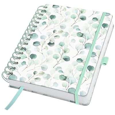 Sigel JN656 Spiral-Notizbuch Jolie, ca. A5, blanko, hellgrün, mintgrün, weiß: Notebook Jolie, Inspire, Eucalyptus Day, Hardcover Sigel JN656 Spiral-Notizbuch Jolie, ca. A5, blanko, hellgrün, mintgrün, weiß: Notebook Jolie, Inspire, Eucalyptus Day, Hardcover