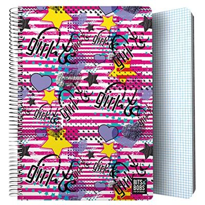 Grafoplás Anteckningsbok Plastlock 80 4x4 90g fyrkantiga ark Folio-storlek Spiral Design Bits&Bobs Pop Up Design Girl Collection FSC-certifikat Grafoplás Anteckningsbok Plastlock 80 4x4 90g fyrkantiga ark Folio-storlek Spiral Design Bits&Bobs Pop Up Design Girl Collection FSC-certifikat