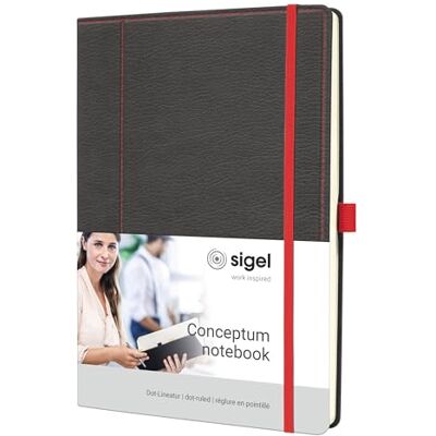 Sigel CO694 Notizbuch Conceptum ca. A4 dotted graurot: Notebook Conceptum, Classic, Casual, Hardcover Sigel CO694 Notizbuch Conceptum ca. A4 dotted graurot: Notebook Conceptum, Classic, Casual, Hardcover