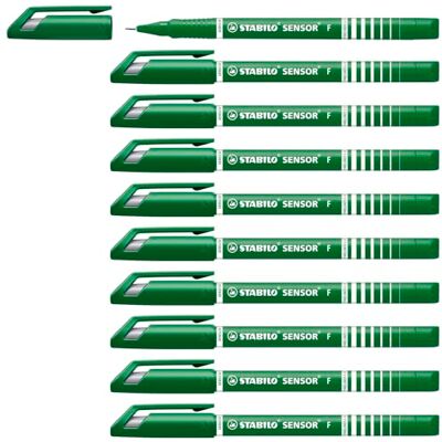 Stabilo Sensor Fineliner Svart 10 st Stabilo Sensor Fineliner Svart 10 st