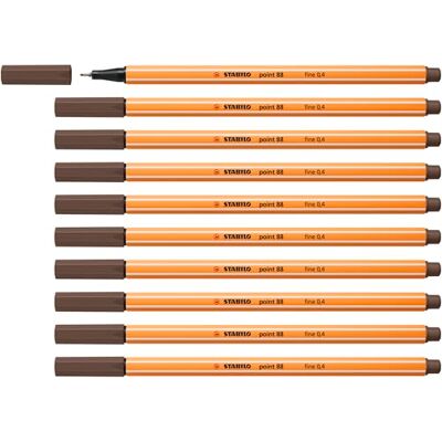 STABILO Fineliner point 88 Ask med 10 Umbra STABILO Fineliner point 88 Ask med 10 Umbra
