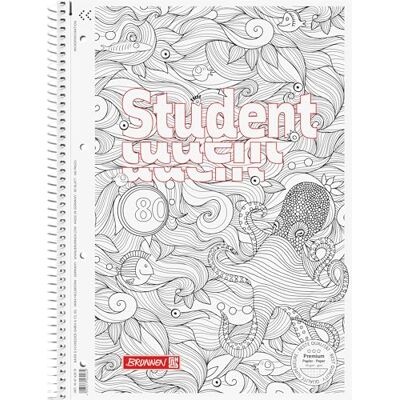 BRUNNEN 106742801 Färgkod Anteckningsbok/Anteckningsblock, Student, Bläckfisk Motiv Fyrkantig A4, 28 rader, 90 g/m², 80 sidor BRUNNEN 106742801 Färgkod Anteckningsbok/Anteckningsblock, Student, Bläckfisk Motiv Fyrkantig A4, 28 rader, 90 g/m², 80 sidor