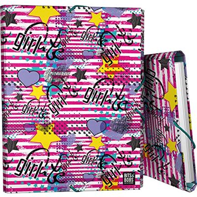 Grafoplás Mapp 3 flikar Fodrad kartong Hårt lock Folio Storlek Design Bits&Bobs Pop Up Design, Girl FSC-certifikat Grafoplás Mapp 3 flikar Fodrad kartong Hårt lock Folio Storlek Design Bits&Bobs Pop Up Design, Girl FSC-certifikat