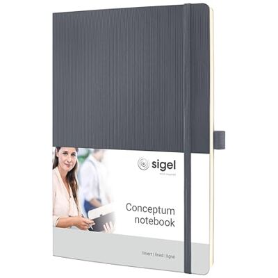 Sigel CO310, CONCEPTUM anteckningsbok, ca. A4 Fodrad Mörkgrått Sigel CO310, CONCEPTUM anteckningsbok, ca. A4 Fodrad Mörkgrått