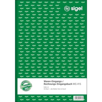 Sigel WG415 varor/faktura-ingång, alla blad fast i boken, A4, 50 blad Sigel WG415 varor/faktura-ingång, alla blad fast i boken, A4, 50 blad