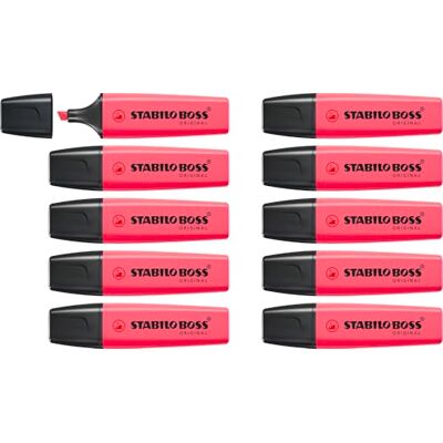 STABILO Överstrykningspenna BOSS ORIGINAL ask med 10 Rosa STABILO Överstrykningspenna BOSS ORIGINAL ask med 10 Rosa