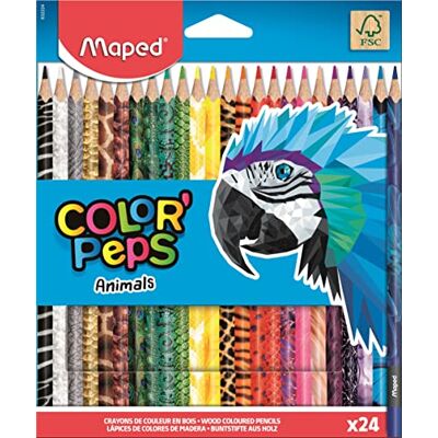 Maped 832224 – 24 x färgpennor, färgpennor COLOR'PEPS ANIMALS med djurmotiv, färgglada, 1 st (24-pack) Maped 832224 – 24 x färgpennor, färgpennor COLOR'PEPS ANIMALS med djurmotiv, färgglada, 1 st (24-pack)