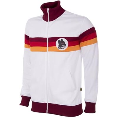AS Roma herr 1981-82 Retro Football Retro fotboll lång hals jacka AS Roma herr 1981-82 Retro Football Retro fotboll lång hals jacka