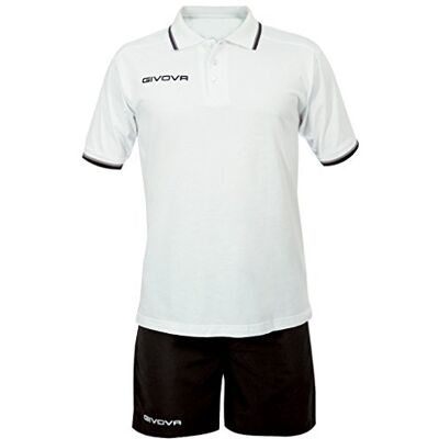 Givova Street Kit Fotboll Unisex Vuxen, Multifärg (Vit/Svart), 2XL Givova Street Kit Fotboll Unisex Vuxen, Multifärg (Vit/Svart), 2XL