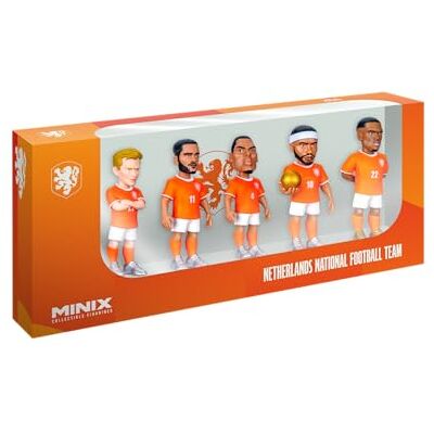 MINIX – Fotboll Stars – världsmästerskap – pack – Nederländerna – 5 figurer – samlarfigur 7 cm ((Van Dijk, Depay, De Jong, Gakpo, Dumfries) MINIX – Fotboll Stars – världsmästerskap – pack – Nederländerna – 5 figurer – samlarfigur 7 cm ((Van Dijk, Depay, De Jong, Gakpo, Dumfries)