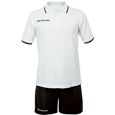 Givova Street Kit Fotboll Unisex Vuxen, Multifärg (vit) Svart/3XL Givova Street Kit Fotboll Unisex Vuxen, Multifärg (vit) Svart/3XL