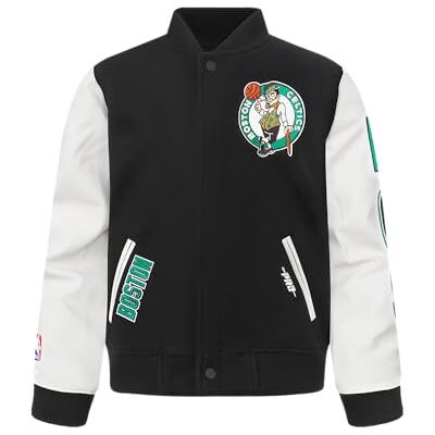 Pro Standard barn NBA Classic Chenille Bb ull Varsity Jacka, Svart/Vit, L, svart/vit, L Pro Standard barn NBA Classic Chenille Bb ull Varsity Jacka, Svart/Vit, L, svart/vit, L