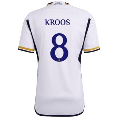 Real Madrid Gara Home Youth Nameset Kit Namn och nummer Kroos 8 Steg 2023/2024, Ungdom, Blå Real Madrid Gara Home Youth Nameset Kit Namn och nummer Kroos 8 Steg 2023/2024, Ungdom, Blå