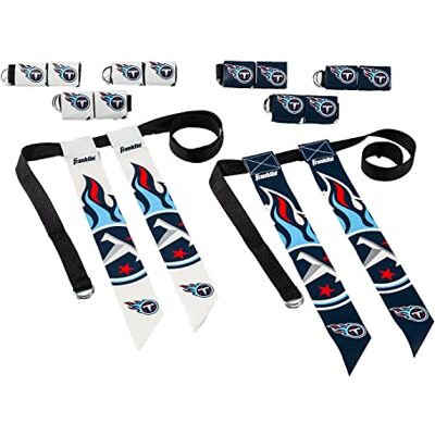 Franklin Sports NFL Tennessee Titans flagga fotbollsset – NFL-lagflagga fotbollsbälten och flaggor – flagga fotbollsutrustning för barn och vuxna Franklin Sports NFL Tennessee Titans flagga fotbollsset – NFL-lagflagga fotbollsbälten och flaggor – flagga fotbollsutrustning för barn och vuxna