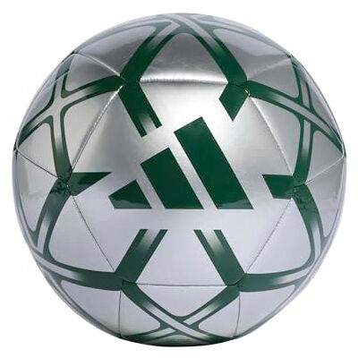 adidas unisex vuxen Starlancer Club Ball Recreation Ball, silver met./dark green, 5 adidas unisex vuxen Starlancer Club Ball Recreation Ball, silver met./dark green, 5