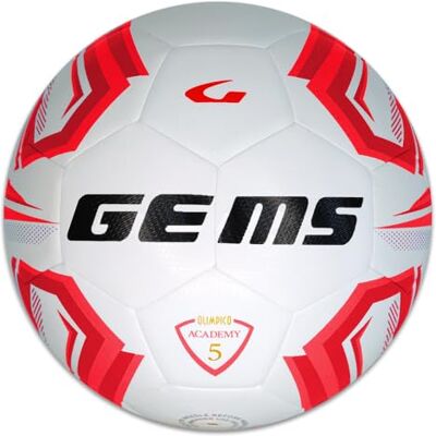 GEMS UN07-0312 olympisk ACADEMY UNISEX Fritidsboll vit/röd storlek 5 GEMS UN07-0312 olympisk ACADEMY UNISEX Fritidsboll vit/röd storlek 5
