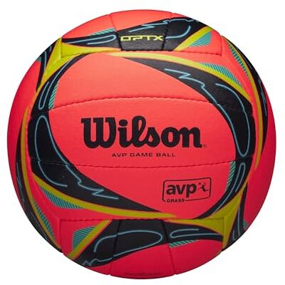 Wilson AVP OPTX Beach Volleyboll, röd/svart Wilson AVP OPTX Beach Volleyboll, röd/svart