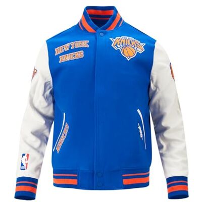 Pro Standard NBA Retro Classics M Rib ull Varsity jacka, kungsblå/orange, XXL, Kungsblå/orange, XXL Pro Standard NBA Retro Classics M Rib ull Varsity jacka, kungsblå/orange, XXL, Kungsblå/orange, XXL