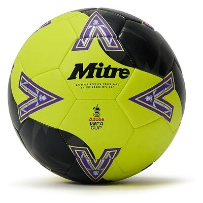 Mitre Vuxen Unisex WFA Cup Train 2526 Fotboll, Vibe Lime/Lila/Svart, 4 Mitre Vuxen Unisex WFA Cup Train 2526 Fotboll, Vibe Lime/Lila/Svart, 4