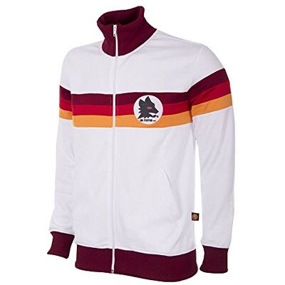 AS Roma herr 1981-82 Retro Football Retro fotboll lång hals jacka AS Roma herr 1981-82 Retro Football Retro fotboll lång hals jacka