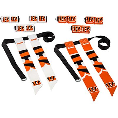 Franklin Sports NFL Cincinnati Bengals flagga fotbollsset NFL-lagflagga fotbollsbälten och flaggor Flagga fotbollsutrustning för barn och vuxna Franklin Sports NFL Cincinnati Bengals flagga fotbollsset NFL-lagflagga fotbollsbälten och flaggor Flagga fotbollsutrustning för barn och vuxna