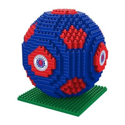 FOCO Officiell licensierad produkt Rangers FC BRXLZ 3D-fotboll byggleksaksmodell FOCO Officiell licensierad produkt Rangers FC BRXLZ 3D-fotboll byggleksaksmodell