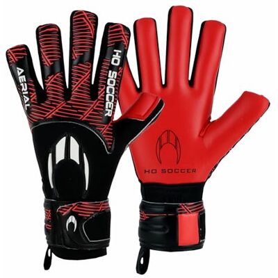HO Soccer KONCEPT Aerial Red Team målvaktshandskar, unisex vuxen, svart/röd, 8,5 HO Soccer KONCEPT Aerial Red Team målvaktshandskar, unisex vuxen, svart/röd, 8,5