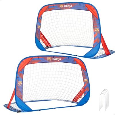 COLORBABY FC Barcelona Set 2 fotbollsmål Pop-up, 120 x 80 x 80 cm, inklusive transportväska, hopfällbar struktur, snabb montering, utomhusbruk, från 3 år (77596) COLORBABY FC Barcelona Set 2 fotbollsmål Pop-up, 120 x 80 x 80 cm, inklusive transportväska, hopfällbar struktur, snabb montering, utomhusbruk, från 3 år (77596)