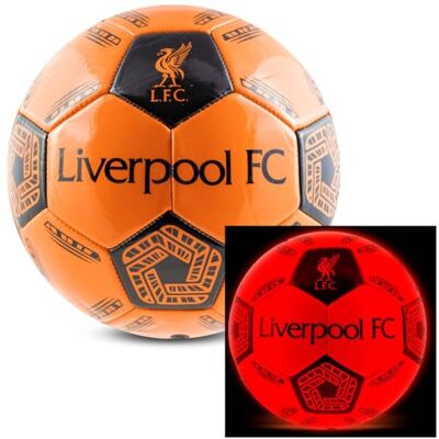 Hy-Pro Liverpool lysande fotbollsstorlek 5, LED-fotboll med lampor i mörkret, stötaktiverade lampor – automatisk avstängning – lämplig för alla åldrar Hy-Pro Liverpool lysande fotbollsstorlek 5, LED-fotboll med lampor i mörkret, stötaktiverade lampor – automatisk avstängning – lämplig för alla åldrar