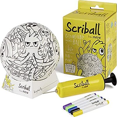 Mitre barn Scriball personlig mini fotboll med stiftsortering, obil, one size Mitre barn Scriball personlig mini fotboll med stiftsortering, obil, one size