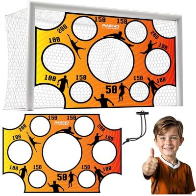 Neo-Sport målvägg, tränare, fotbollsmål 300 x 200 cm, fotbollsmatta med skjuthål, vattentät orange Neo-Sport målvägg, tränare, fotbollsmål 300 x 200 cm, fotbollsmatta med skjuthål, vattentät orange