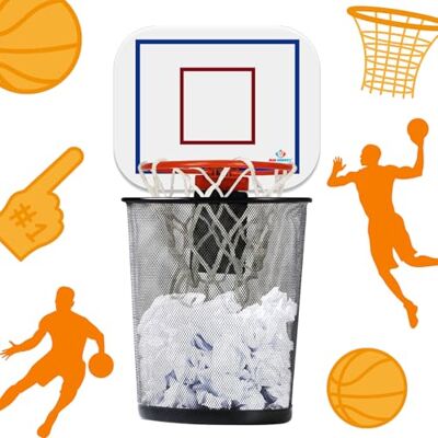 Mad Monkey Basketball Hoop Bin Funny Waste Paper Basket for Teenager's Room or Office Basketball Bin with Sound Perfect Gadget for Basketball Fans Mad Monkey Basketball Hoop Bin Funny Waste Paper Basket for Teenager's Room or Office Basketball Bin with Sound Perfect Gadget for Basketball Fans