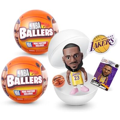 ZURU 5 Surprise NBA Ballers av Surprise Unboxing Basketball samlarobjekt sportleksak för pojkar (2 kapslar) ZURU 5 Surprise NBA Ballers av Surprise Unboxing Basketball samlarobjekt sportleksak för pojkar (2 kapslar)