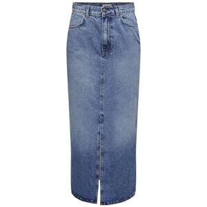 ONLY Kvinnlig jeanskjol medium midja lång kjol, blå, S ONLY Kvinnlig jeanskjol medium midja lång kjol, blå, S