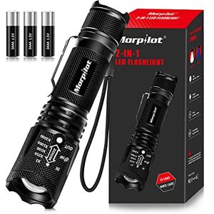 MORPILOT - UV 2-i-1 ficklampa, Svart LED-ljus, 500 lumen, Justerbar fokus, Urin- och sedeldetektor, IPX4 Vattentät MORPILOT - UV 2-i-1 ficklampa, Svart LED-ljus, 500 lumen, Justerbar fokus, Urin- och sedeldetektor, IPX4 Vattentät