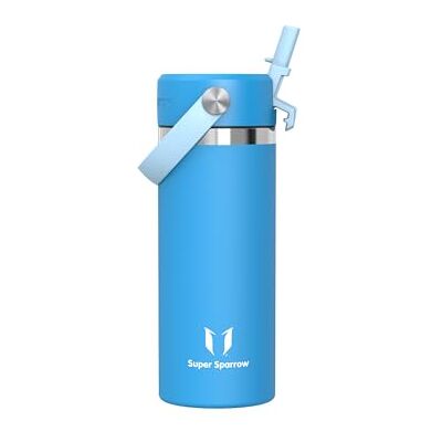 Super Sparrow Sparrow SwivelSip Vattenflaska Barn 500ml Vattenflaska i Rostfritt Stål med Bred Öppning Läckagesäker, BPA-fri Metallflaska Idealisk Termosflaska för Sport, Cykling, Fitness, Utomhus Super Sparrow Sparrow SwivelSip Vattenflaska Barn 500ml Vattenflaska i Rostfritt Stål med Bred Öppning Läckagesäker, BPA-fri Metallflaska Idealisk Termosflaska för Sport, Cykling, Fitness, Utomhus