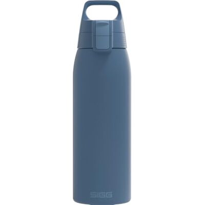Sigg Vattenflaska i rostfritt stål – Shield ONE Deep Blue – lämplig för kolsyrade drycker – läckagesäker – fjäderlätt – BPA-fri – utomhus och fitness – mörkblå – 1 l Sigg Vattenflaska i rostfritt stål – Shield ONE Deep Blue – lämplig för kolsyrade drycker – läckagesäker – fjäderlätt – BPA-fri – utomhus och fitness – mörkblå – 1 l