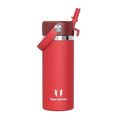 Super Sparrow Sparrow SwivelSip Vattenflaska Barn 500ml Vattenflaska i Rostfritt Stål med Bred Öppning Läckagesäker, BPA-fri Metallflaska Idealisk Termosflaska för Sport, Cykling, Fitness, Utomhus Super Sparrow Sparrow SwivelSip Vattenflaska Barn 500ml Vattenflaska i Rostfritt Stål med Bred Öppning Läckagesäker, BPA-fri Metallflaska Idealisk Termosflaska för Sport, Cykling, Fitness, Utomhus
